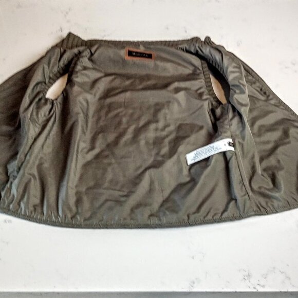 Massimo Dutti Olive Green Quilted Zip Front Vest - Picture 4 of 10